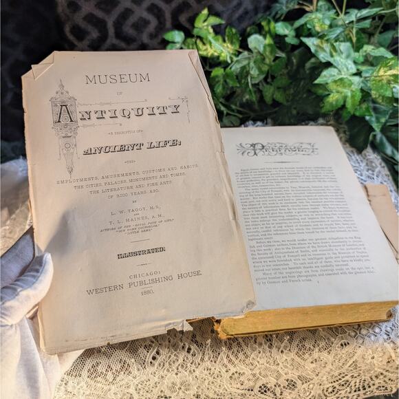 First Edition 1880 MUSEUM OF ANTIQUITY Hardback Book, Clean Pages, Loose Binding - Picture 4 of 10